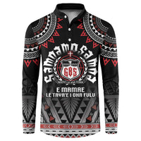 Personalised Samoa Black Saturday Button Sweatshirt Samoa For Samoans LT05 Black - Polynesian Pride