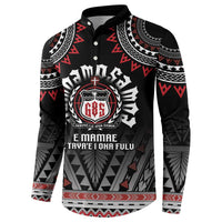 Personalised Samoa Black Saturday Button Sweatshirt Samoa For Samoans LT05 - Polynesian Pride