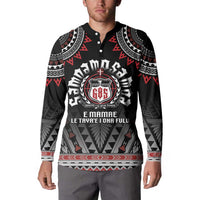 Personalised Samoa Black Saturday Button Sweatshirt Samoa For Samoans LT05 - Polynesian Pride