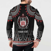 Personalised Samoa Black Saturday Button Sweatshirt Samoa For Samoans LT05 - Polynesian Pride