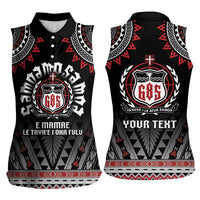 Personalised Samoa Black Saturday Women Sleeveless Polo Shirt Samoa For Samoans