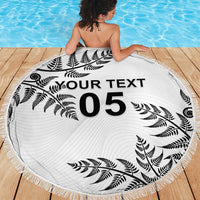 Custom New Zealand Football Beach Blanket Aotearoa Pride - Polynesian Pride