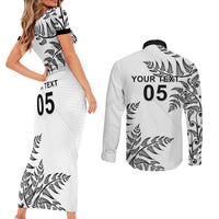 Custom New Zealand Football Couples Matching Short Sleeve Bodycon Dress and Long Sleeve Button Shirt Aotearoa Pride - Polynesian Pride