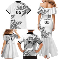 Custom New Zealand Football Family Matching Mermaid Dress and Hawaiian Shirt Aotearoa Pride - Polynesian Pride