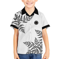 Custom New Zealand Football Family Matching Off The Shoulder Long Sleeve Dress and Hawaiian Shirt Aotearoa Pride - Polynesian Pride