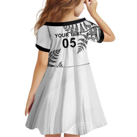 Custom New Zealand Football Family Matching Short Sleeve Bodycon Dress and Hawaiian Shirt Aotearoa Pride - Polynesian Pride
