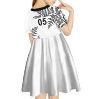 Custom New Zealand Football Kid Short Sleeve Dress Aotearoa Pride LT05 - Polynesian Pride