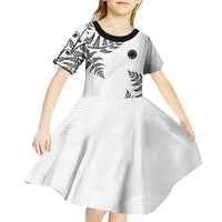 Custom New Zealand Football Kid Short Sleeve Dress Aotearoa Pride - Polynesian Pride