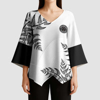 Custom New Zealand Football Kimono Sleeve Blouse Aotearoa Pride LT05 - Polynesian Pride
