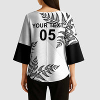 Custom New Zealand Football Kimono Sleeve Blouse Aotearoa Pride LT05 - Polynesian Pride