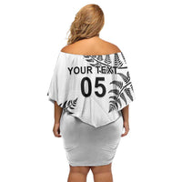 Custom New Zealand Football Off Shoulder Short Dress Aotearoa Pride - Polynesian Pride