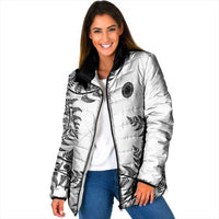 Custom New Zealand Football Padded Jacket Aotearoa Pride LT05 Women White - Polynesian Pride