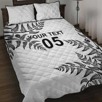 Custom New Zealand Football Quilt Bed Set Aotearoa Pride - Polynesian Pride