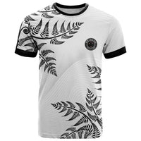 Custom New Zealand Football T Shirt Aotearoa Pride LT05 White - Polynesian Pride