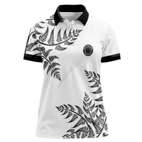 Custom New Zealand Football Women Polo Shirt Aotearoa Pride LT05 Female White - Polynesian Pride