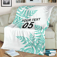 Custom New Zealand Football Blanket Aotearoa Pride Aqua Version - Polynesian Pride