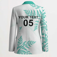 Custom New Zealand Football Blazer Aotearoa Pride Aqua Version - Polynesian Pride