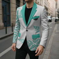 Custom New Zealand Football Blazer Aotearoa Pride Aqua Version - Polynesian Pride