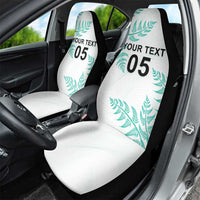 Custom New Zealand Football Car Seat Cover Aotearoa Pride Aqua Version - Polynesian Pride