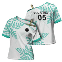 Custom New Zealand Football Cross Shoulder Shirt Aotearoa Pride Aqua Version LT05 - Polynesian Pride