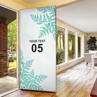 Custom New Zealand Football Door Cover Aotearoa Pride Aqua Version LT05 - Polynesian Pride
