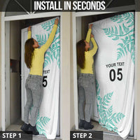 Custom New Zealand Football Door Cover Aotearoa Pride Aqua Version LT05 - Polynesian Pride