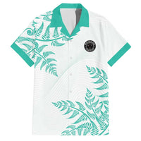 Custom New Zealand Football Family Matching Mermaid Dress and Hawaiian Shirt Aotearoa Pride Aqua Version - Polynesian Pride