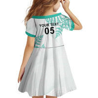 Custom New Zealand Football Family Matching Tank Maxi Dress and Hawaiian Shirt Aotearoa Pride Aqua Version - Polynesian Pride