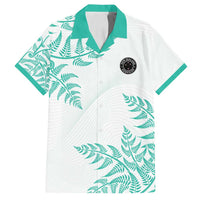 Custom New Zealand Football Family Matching Tank Maxi Dress and Hawaiian Shirt Aotearoa Pride Aqua Version - Polynesian Pride