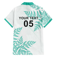 Custom New Zealand Football Family Matching Tank Maxi Dress and Hawaiian Shirt Aotearoa Pride Aqua Version - Polynesian Pride