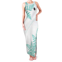 Custom New Zealand Football Family Matching Tank Maxi Dress and Hawaiian Shirt Aotearoa Pride Aqua Version - Polynesian Pride