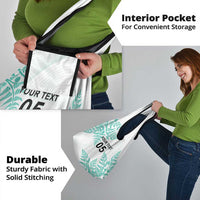 Custom New Zealand Football Grocery Bag Aotearoa Pride Aqua Version - Polynesian Pride