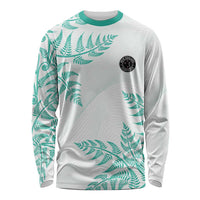 Custom New Zealand Football Long Sleeve Shirt Aotearoa Pride Aqua Version LT05 Unisex Aqua - Polynesian Pride