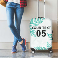 Custom New Zealand Football Luggage Cover Aotearoa Pride Aqua Version - Polynesian Pride