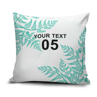 Custom New Zealand Football Pillow Cover Aotearoa Pride Aqua Version - Polynesian Pride
