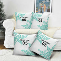 Custom New Zealand Football Pillow Cover Aotearoa Pride Aqua Version - Polynesian Pride