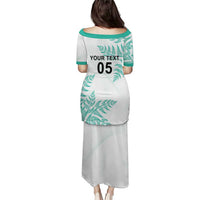 Custom New Zealand Football Puletasi Aotearoa Pride Aqua Version LT05 - Polynesian Pride