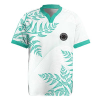 Custom New Zealand Football Rugby Jersey Aotearoa Pride Aqua Version LT05 Aqua - Polynesian Pride