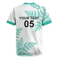 Custom New Zealand Football Rugby Jersey Aotearoa Pride Aqua Version LT05 - Polynesian Pride