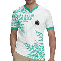 Custom New Zealand Football Rugby Jersey Aotearoa Pride Aqua Version LT05 - Polynesian Pride