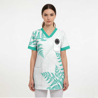 Custom New Zealand Football Scrub Top Aotearoa Pride Aqua Version LT05 - Polynesian Pride
