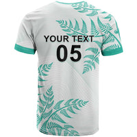Custom New Zealand Football T Shirt Aotearoa Pride Aqua Version LT05 - Polynesian Pride