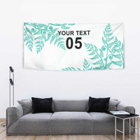 Custom New Zealand Football Tapestry Aotearoa Pride Aqua Version - Polynesian Pride