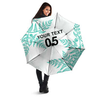 Custom New Zealand Football Umbrella Aotearoa Pride Aqua Version LT05 - Polynesian Pride