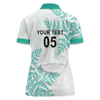 Custom New Zealand Football Women Polo Shirt Aotearoa Pride Aqua Version LT05 - Polynesian Pride