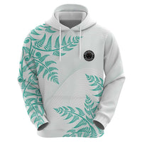 Custom New Zealand Football Zip Hoodie Aotearoa Pride Aqua Version LT05 - Polynesian Pride