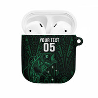Custom New Zealand Fishing AirPods Case Maori Tribal Pattern LT05 Black - Polynesian Pride