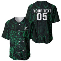 Custom New Zealand Fishing Baseball Jersey Maori Tribal Pattern LT05 - Polynesian Pride