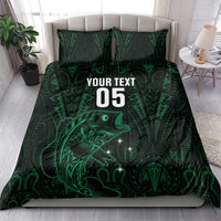 Custom New Zealand Fishing Bedding Set Maori Tribal Pattern - Polynesian Pride