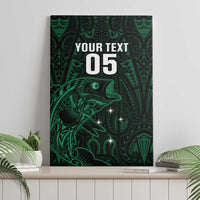 Custom New Zealand Fishing Canvas Wall Art Maori Tribal Pattern - Polynesian Pride